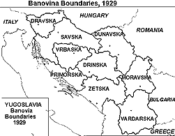 Banovina Boundaries, 1929